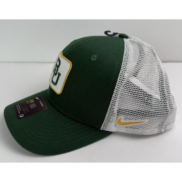 Nike Classic 99 Baylor Embroidered Gorge Green Trucker Snapback Hat Cap‎ -NEW- - Picture 2 of 9